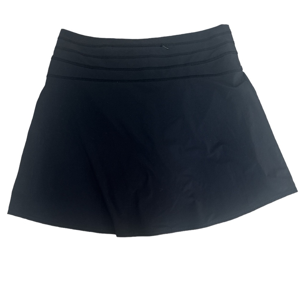 Athleta Everyday Black Athletic A-Line Swing Skort Skirt Women's size 14 - Picture 2 of 9